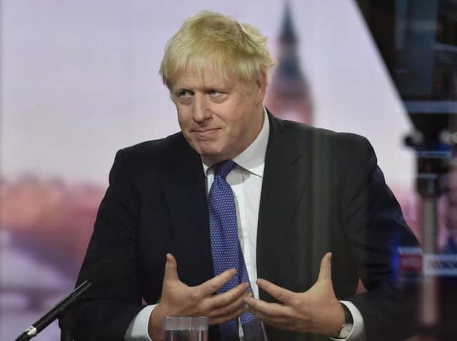 Prime Minister Boris Johnson appearing on the BBC current affairs programme, The Andrew Marr Show. PIC: Jeff Overs/BBC/PA Wire