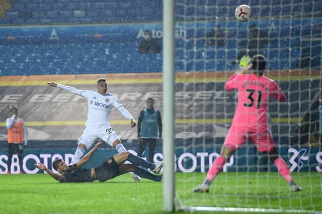 Rodrigo fires in a shot. Picture: Simon Hulme.