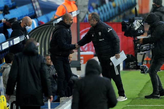 ENTERTAINERS - Marcelo Bielsa and Pep Guardiola's Leeds United and Manchester City sides played out a thrilling 1-1 draw at Elland Road. Pic: Simon Hulme