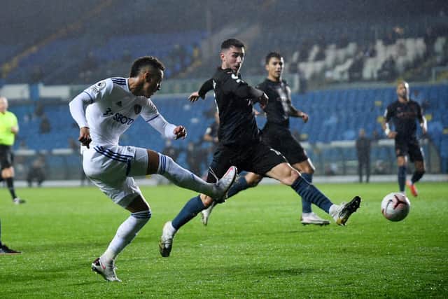 Leeds United forward Rodrigo in action against Manchester City. (Simon Hulme)