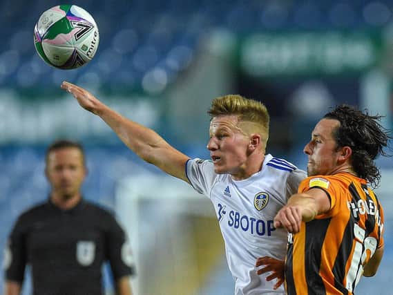 LOAN MOVE PENDING: For Leeds United's 19-year-old Polish midfielder Mateusz Bogusz. Photo by OLI SCARFF/POOL/AFP via Getty Images.
