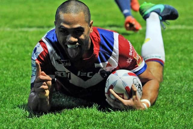 Wakefield's solitary try scorer against Catalans Dragons, Bill Toupou. Picture: Jonathan Gawthorpe/JPIMedia.