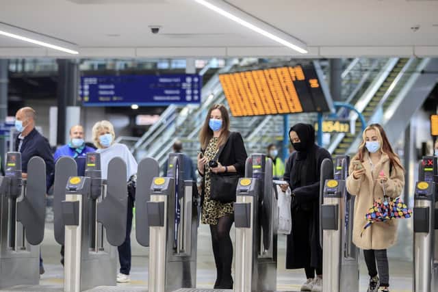 Commuters at Leeds City Station. Picture: PA/Danny Lawson