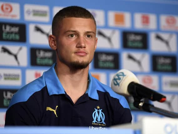 Marseille loanee Michael Cuisance speaks to the media in France. (Getty)