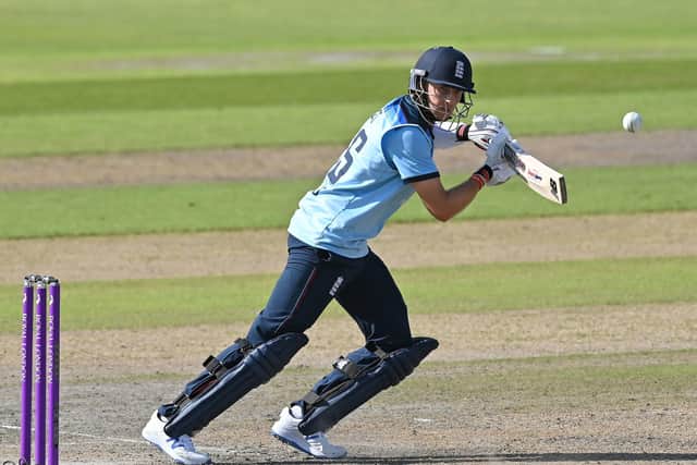 England's Joe Root batting during an ODI match against Australia at Emirates Old Traffordlast month - Yorkshire's MartynMopxon is convinced the Test captain has the ideal T20 game. Picture: Shaun Botterill/NMC Pool/PA