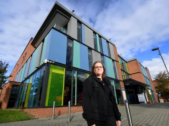 Anna Quinn-Martin, Linking Leeds service manager, outside the Reginald Centre in Chapeltown.

Picture: Simon Hulme