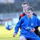 LUCK OF THE DRAW - Stuart Dallas in Irish Cup action for Coagh United against Crusaders, who signed him later that year after being impressed with his talent (Pic: PressEye)