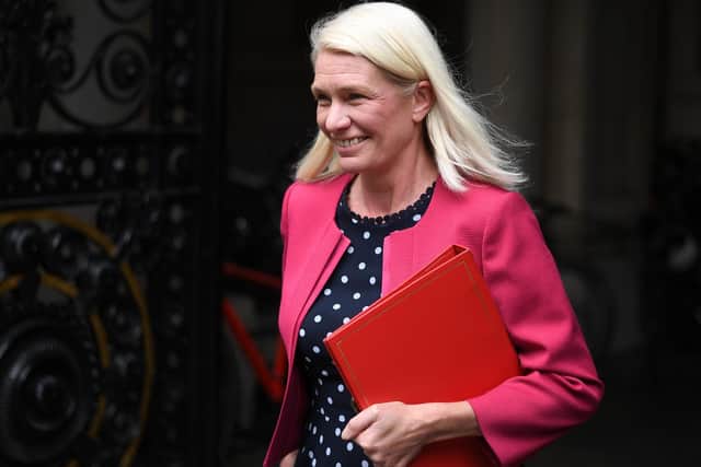 Amanda Milling, leaves Downing Street on September 8, 2020 in London. Photo by Leon Neal/Getty Images
