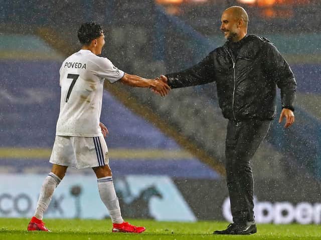 HELLO AGAIN - Ian Poveda has developed under Marcelo Bielsa since leaving Manchester City for Leeds United, according to Pep Guardiola. Pic: Getty