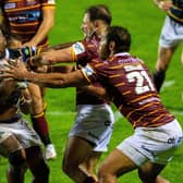 Leeds Rhinos stand-off Robert Lui in action against Huddersfield Giants. Picture: Bruce Rollinson.