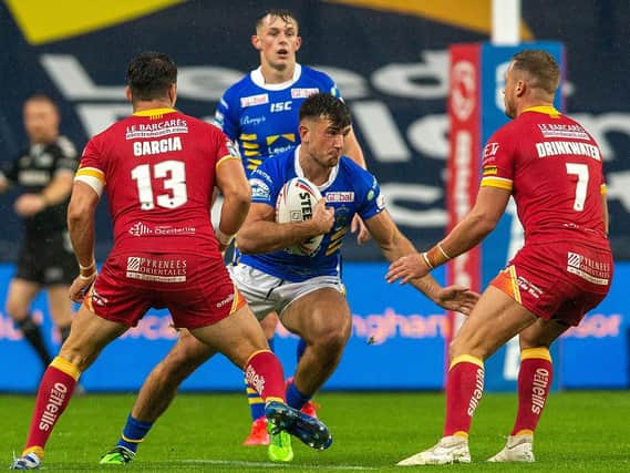 Liam Tindall is among the youngsters included in Rhinos' initial squad after making his debut against Catalans two weeks ago. Picture by Bruce Rollinson.