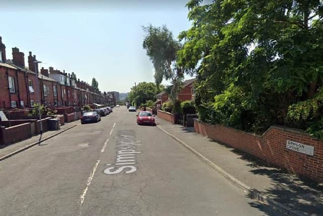 The Amber Cars driver was stabbed in the neck on Simpson Grove, Armley.