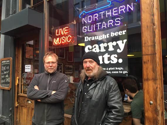 Northern Guitars Cafe Bar co-directors Rick Wade (left) and Dave Baguley.