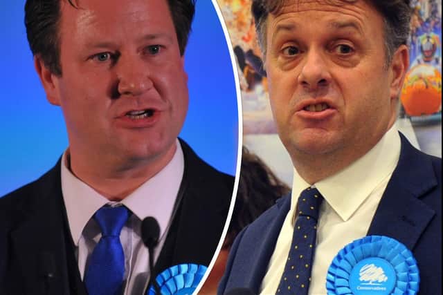Yorkshire Conservative MPs Alec Shelbrooke and Julian Sturdy. Photos: JPI Media