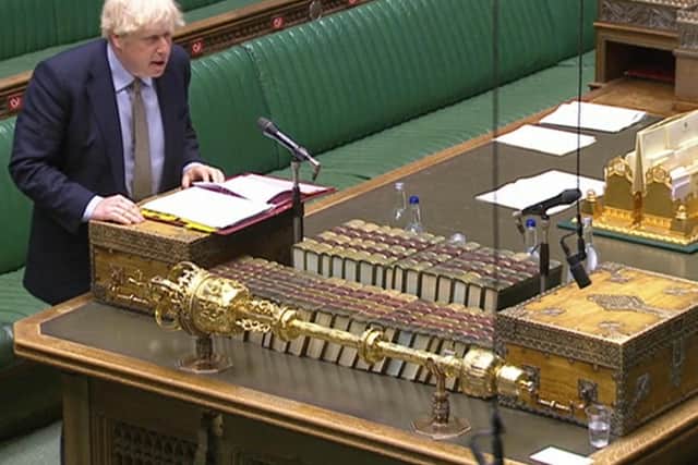 Prime Minister Boris Johnson speaks during Prime Minister's Questions in the House of Commons, London. Photo: PA