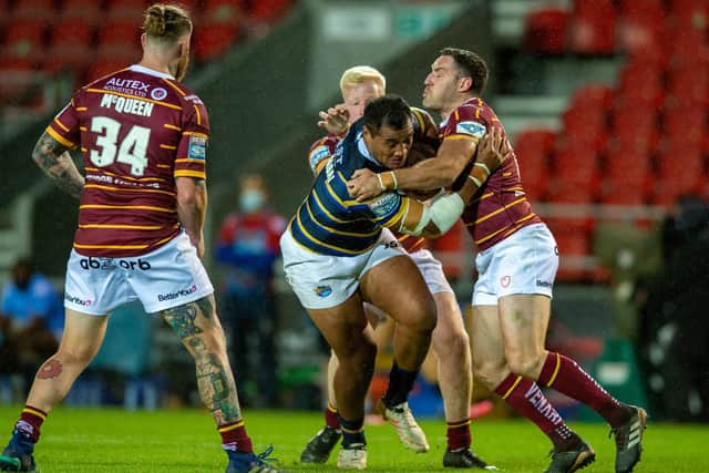 Ava Seumanufagai in action agianst Huddersfield Giants last month. Picture by Bruce Rollinson.