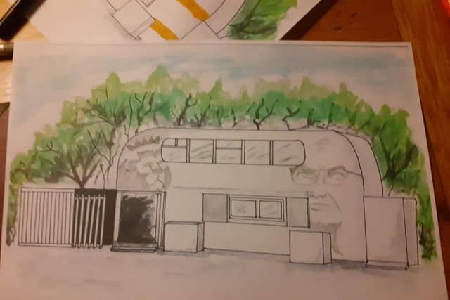 The planned repaint and redesign of the A64 Red Bus Cafe