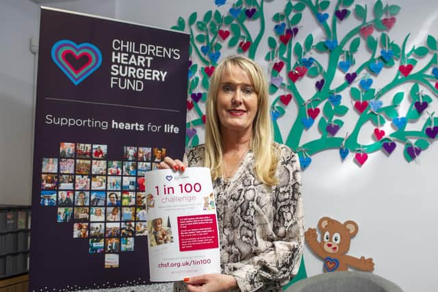 Sharon Milner, CEO of Children's Heart Surgery Fund in Leeds, which has launched a 'One in 100' fundraising campaign. Picture: Tony Johnson