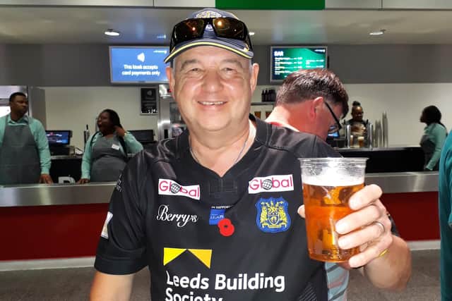 Leeds Rhinos fan, John Hall, who will be watching the final with his wife John.