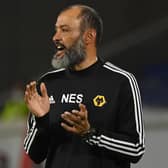 APPLAUDED: Wolves boss Nuno Espirito Santo has been impressed with Leeds United under Whites head coach Marcelo Bielsa and expects a tough game at Elland Road. Photo by INA FASSBENDER/POOL/AFP via Getty Images.