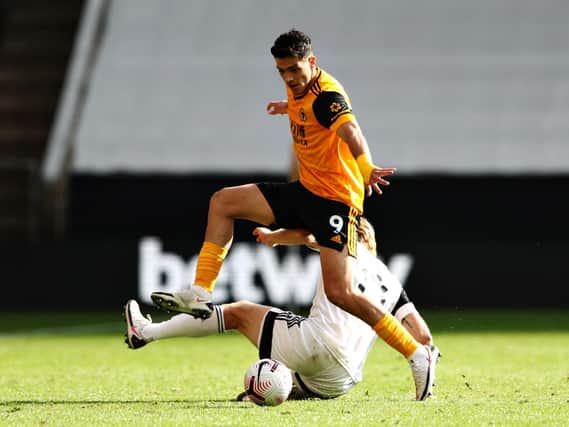 MAIN THREAT - Jimenez is an all-round striker for Wolves and a player Leeds United will have to be wary of tonight at Elland Road. Pic: Getty