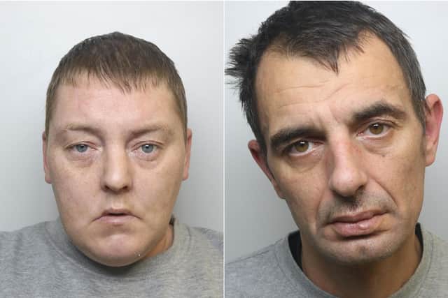 Peter Cambridge (left) and his step brother Damian Midgeley were both jailed for two years for a burglary at Street Lane Bakery.