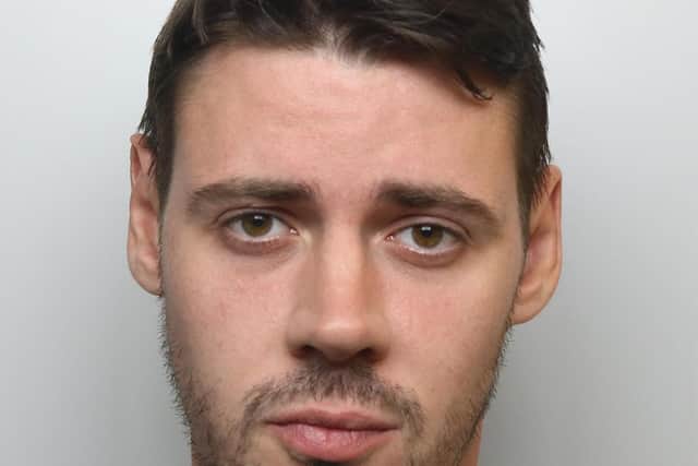 Nathan Riding-Brown was jailed for 23 months for assaulting his partner at her home in Middleton, Leeds.