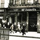 McConnell's wine bar on Briggate in March 1959.