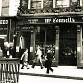 McConnell's wine bar on Briggate in March 1959.