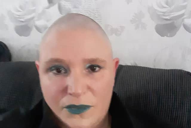 Donna Binns, from Garforth, shaved her hair to raise £1,000 for Macmillion Cancer support nurses.