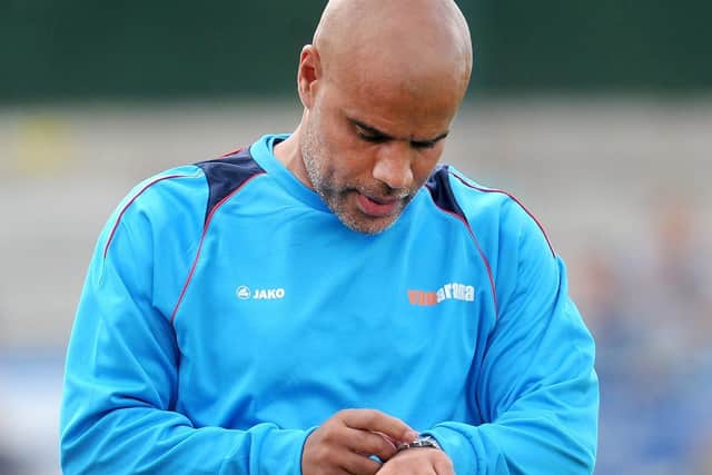 Guiseley's joint-manager, Marcus Bignot. Picture: Steve Riding.