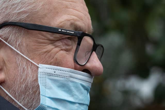 Former Labour leader Jeremy Corbyn leaves his house in North London ahead of the release of an anti-Semitism report by the Equality and Human Rights Commission (EHRC). Photo: PA