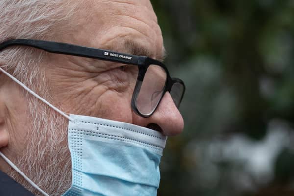 Former Labour leader Jeremy Corbyn leaves his house in North London ahead of the release of an anti-Semitism report by the Equality and Human Rights Commission (EHRC). Photo: PA