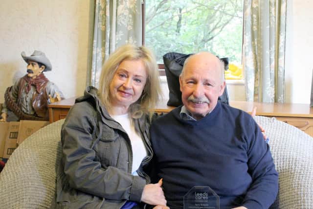 Terry with his proud daughter April (photo: Leeds Cares)