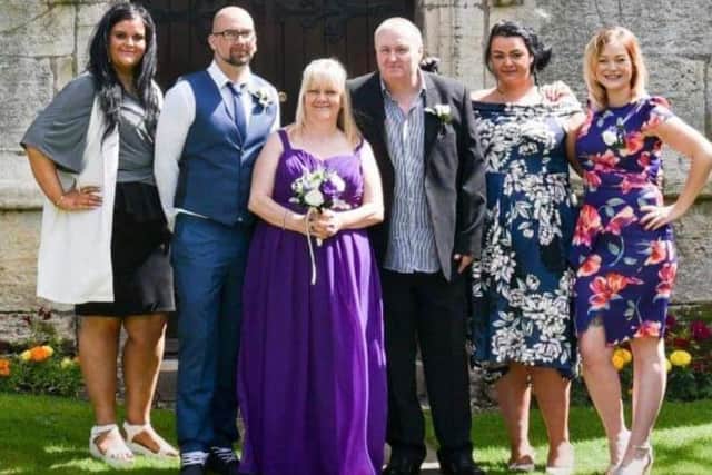 From left to right: Tori Wilson pictured with brother Oliver, mum Karen and dad David, sisters Laura and Rebecca