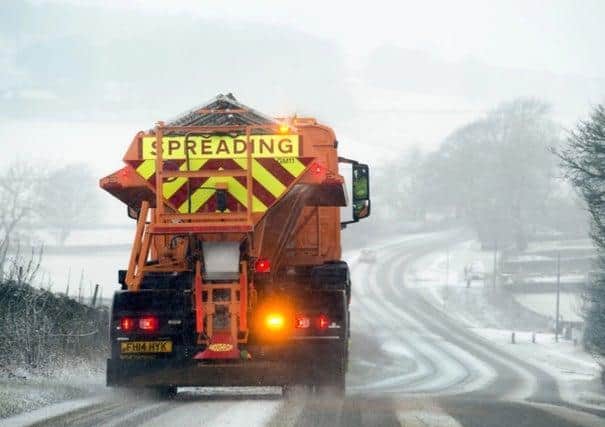 Stock photo of a gritter for illustrative purposes only.