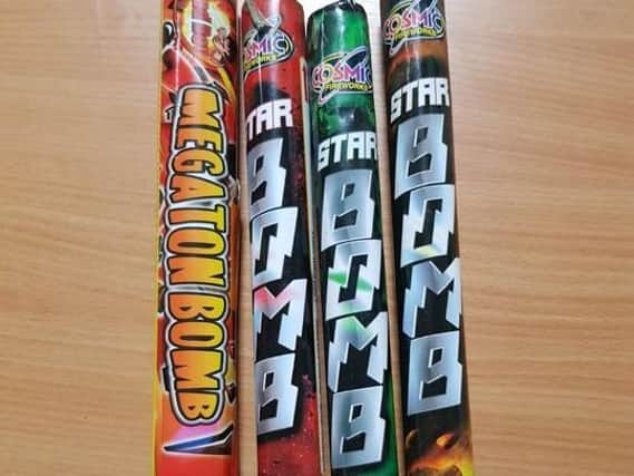 West Yorkshire Police tweeted a picture of fireworks already confiscated from a young person