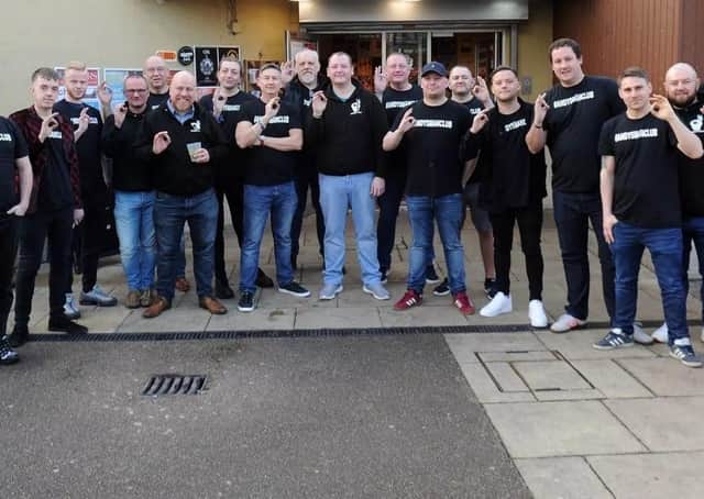 standing Standing together: The facilitators at Andy’s Man Club, the Trust’s charity of the year.