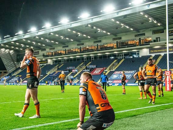 Seventeen Castleford players have tested positive for coronavirus since last week's defeat at Headingley. Picture by Allan McKenzieSWpix.com.