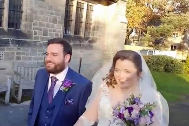 The couple celebrated their wedding day early in order to beat the second lockdown in England (Photo: PA Wire)