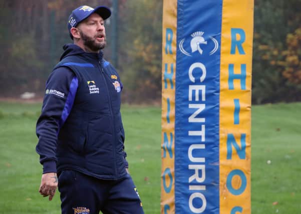 Sean Long during training on his first day at Leeds Rhinos today. Picture: Varley Picture Agency.