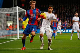 FINAL OUTING: Former Chelsea loanee Patrick Bamford, left, in his last appearance for Crystal Palace back in December 2015 against Swansea City. Photo by Christopher Lee/Getty Images.