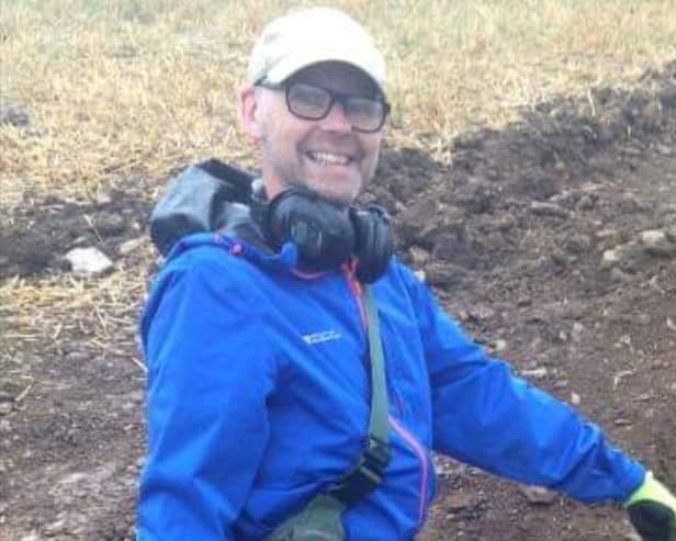 Metal detectorist Rob Brown unearthed the rare coin of Baron Eustace Fitzjohn.