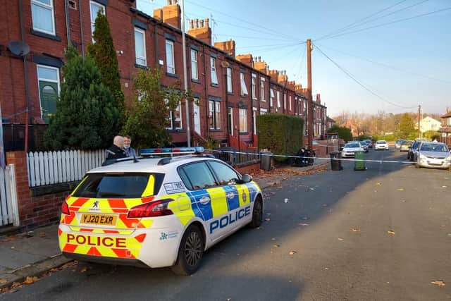 The police scene in Longroyd Crescent, Beeston.