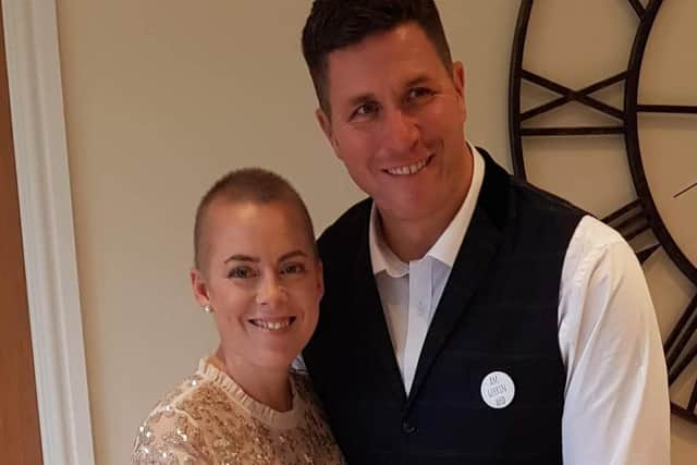 Tammi Morrel Knapton pictured on her wedding day with husband Nick