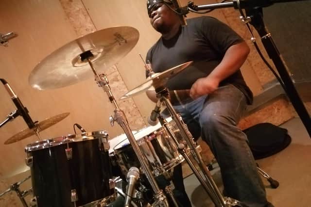 Drummer James Robinson, one of the musicians involved in the Leeds Together EP.