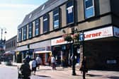Looking south along Queen Street from its junction with Wesley Street at the building that Wesley Street Sunday School was pulled down for - a Tesco supermarket.