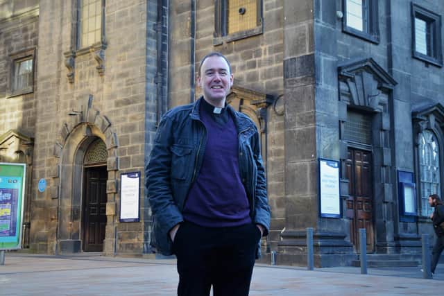 Rev Canon Sam Corley pictured outside Holy Trinity Church in Leeds.