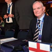 STEPPED DOWN: FA Chairman Greg Clarke has this evening stepped down from his position, hours after issuing an apology for a reference he made to black players. Pic: Getty
