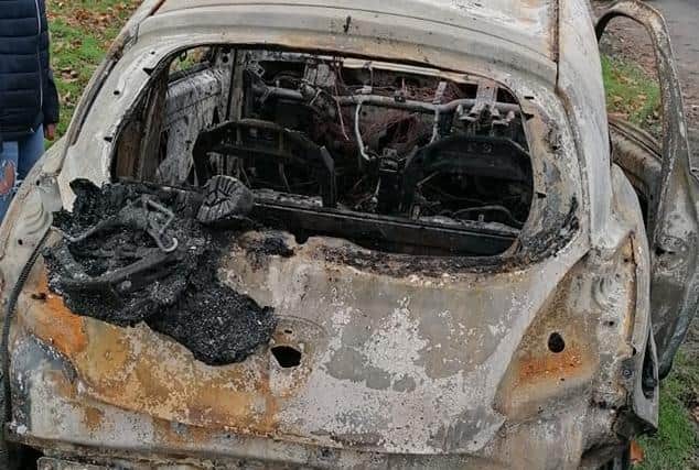 Holly Vickers, 28, said her Ford car was taken before the plates were replaced and it was "burnt to pieces".